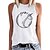 preiswerte Tanktops-Damen Tank Top Perle Weiß Elfenbein Bedruckt Herz Baseball Täglich Wochenende Ärmellos Rundhalsausschnitt Basic Standard Farbe S