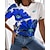 abordables T-shirts-T shirt Tee Femme Rose Claire Rouge Bleu Imprimer Floral Vacances Fin de semaine Manche Courte Col Rond basique Normal Standard Fleur Peinture S