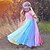 preiswerte Kleider für Babys-kinderkleidung Mädchen Farbverlauf Kleid Outdoor Kurzarm Täglich Patchwork 70-80 cm Baumwollmischung Sommer A Linie Kleid 3-7 Jahre Rosa Rote