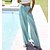 abordables Pants-Femme Ample Pantalon Bouffant Toute la longueur Poches latérales Pantalon de Yoga Fluide Micro-élastique Décontractées Vacances Fin de semaine Jaune Bleu S M
