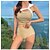 abordables Une pièce-Femme Maillots de Bain Bikinis Normal Maillot de bain Plein 2 Pièces Beige Maillots de bain Tenues de plage Eté Sportif