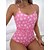 cheap One-Pieces-Women&#039;s Swimwear One Piece Normal Swimsuit Floral Printing Pink Royal Blue Sky Blue Green Bodysuit Bathing Suits Beach Wear Summer Sports