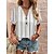 cheap Tops &amp; Blouses-Women&#039;s Shirt Blouse Blue Gold Beige Button Print Striped Casual Holiday Short Sleeve V Neck Basic Regular Floral S