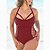 cheap One-Pieces-Women&#039;s Swimwear One Piece Normal Swimsuit Plain Cut Out Black White Burgundy Bodysuit Bathing Suits Beach Wear Summer Sports