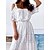 cheap Casual Dresses-Elegant White Eyelet Lace Maxi Dress for Women