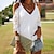 cheap Tops &amp; Blouses-Women&#039;s Casual Lace V-Neck Short Sleeve Blouse