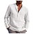 cheap Casual Shirts-Men&#039;s Linen Shirt Henley Shirt Collar Solid Color Pocket Light Blue Wine White Black Gray Long Sleeve Pocket Classic Birthday Street Relaxed Fit Tops 65% Cotton Fashion Contemporary Simple Lightweight