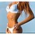 preiswerte Bikini-Damen Badeanzug Bikinis Normal Bademode Glatt 2 Teile Weiß Rosa Badeanzüge Strandbekleidung Sommer Sport