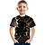 abordables Camisetas y camisas para niños-Camiseta de manga corta para niños crack 3d, camisetas coloridas impresas en 3d a la moda para niños y niñas