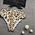 preiswerte Tankini-Damen Badeanzug Bikinis Normal Bademode Leopard 2 Teile Print Schwarz Weiß Badeanzüge Strandbekleidung Sommer Sport