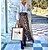 abordables Skirts-Femme Balançoire Jupe longue Polyester Maxi Marron Jupes Imprimer Vacances Plage Longue S M L