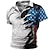 cheap 3D Polos-Men's Casual Polo with Flag Print