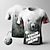 abordables Men&#039;s Custom Clothing-Hombre Camiseta Graphic Moto Impresión 3D Cuello Barco Calle Casual Manga Corta Estampado Tops Básico Moda Clásico Cómodo Negro / Verano / Deportes / Verano