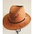 abordables Men&#039;s Hats-Hombre Sombrero para el sol Sombrero de vaquero Marrón oscuro Marrón claro Poliéster Viaje vaquero occidental Estilo playero Exterior Vacaciones Plano Transpirable