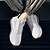 billige Herresko-Herre Kondisko Flyknit sko Far sko Løb Sporty Afslappet udendørs Daglig Flyvende vævning Åndbart Snøre Sort Hvid Mørkeblå Farveblok Sommer