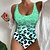 abordables Una pieza-Mujer Bañadores Una pieza Normal Traje de baño Estampado Leopardo Ropa de playa Verano Trajes de baño