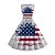 abordables Vestidos de Nochevieja-Vestidos de té vintage retro de los años 50 para mujer, vestido midi con fecha diaria, estampado fruncido, bandera americana, cuello redondo, sin mangas, delgado, verano, primavera, 2023, negro,