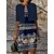 cheap Casual Dresses-Women&#039;s Two Piece Dress Set Casual Dress Shift Dress Slip Dress Outdoor Daily Vintage Casual Print Midi Dress Strap Sleeveless Floral Tribal Loose Fit Black Blue Summer Spring S M L XL XXL