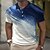 baratos 3D Polos-Homens Camiseta Polo Camisa Polo Waffle pólo de lapela Polos de botões Camisa de golfe Gradiente Estampas Abstratas Geometria Linear Aberto para a Lateral Verde Azulado Amarelo Vermelho Azul Roxo Ao