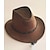 abordables Men&#039;s Hats-Hombre Sombrero para el sol Sombrero de vaquero Marrón oscuro Marrón claro Poliéster Viaje vaquero occidental Estilo playero Exterior Vacaciones Plano Transpirable