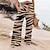 cheap Pants-Women&#039;s Wide Leg Pants Trousers Baggy Full Length Cotton Baggy Print Micro-elastic High Waist coastal grandma style Office / Career Vacation Leopard Black S M