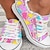 abordables Women&#039;s Sneakers-Zapatillas Minimalistas de Lona Floral y Leopardo para Mujer