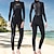 cheap Beach Dresses-Dive&amp;Sail Women&#039;s Full Wetsuit 3mm SCR Neoprene Diving Suit Thermal Warm Quick Dry Stretchy Long Sleeve Back Zip Knee Pads - Swimming Diving Surfing Scuba Patchwork Autumn / Fall Spring Summer