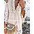 abordables Mini Robes-robe blanche Robe dentelle Robe casual Femme Robe mi-longue Dentelle Patchwork Vacances Vêtement de rue basique Col V manche longue 2023 Ample Blanche S M L XL XXL