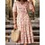 cheap Midi Dresses-Women&#039;s Casual Dress Floral Swing Dress Floral Dress V Neck Ruched Print Midi Dress Outdoor Daily Active Fashion Regular Fit Short Sleeve Light Pink Summer Spring S M L XL XXL