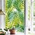 abordables Adhesivos de Pared-100x45cm pvc esmerilado estático planta tropical privacidad película de vidrio ventana privacidad pegatina decoración del hogar