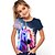 abordables t-shirts 3d fille-T-shirt Enfants Fille Graphic Extérieur 3D effet Manche Courte Col ras du cou Actif 7-13 ans Eté Multicouleur Rose Claire