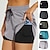 cheap Tops-Women&#039;s Athletic 2-in-1 Running Shorts with Phone Pocket