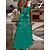 cheap Maxi Dresses-Women&#039;s Casual Dress Lace Dress A Line Dress Long Dress Maxi Dress Retro Vintage Floral Color Gradient Tribal Lace Patchwork Outdoor Daily Date Strap Short Sleeve Dress Regular Fit White Wine Blue