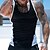 billige Tank Tops-Herre Singleter Vest topp Underskjorte Øsehals Fargeblokk Sport &amp; Utendørs treningsklær Ermeløs Klær Mote Gatemote Bodybuilding Fitness