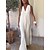 abordables Robes Maxi-Robe casual robe blanche Robe Débardeur Femme robe longue Mode basique Plein Fendu Extérieur du quotidien Vacances Col V Sans Manches Robe Standard Noir Blanche bleu marine Eté Printemps S M L XL XXL