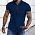 economico Short Sleeves-Per uomo Camicia Camicia estiva Camicia con bottoni Maglietta informale Nero Giallo Rosa Rosso Blu marino scuro Manica corta Alfabetico Collo ripiegabile Strada Informale Bottone giù Abbigliamento