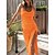 cheap Casual Dresses-Elegant Women&#039;s Sleeveless Midi Slip Dress