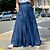 economico Skirts-gonna da donna altalena maxi gonne blu nere tasca moda casual quotidiano strada s m l