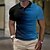 baratos 3D Polos-Homens Camiseta Polo Camisa Polo Waffle pólo de lapela Polos de botões Camisa de golfe Estampas Abstratas Linear Aberto para a Lateral Preto Amarelo Vermelho Azul Roxo Ao ar livre Rua Manga Curta