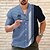 baratos Men&#039;s Printed Shirts-Homens Camisa Social colar cubano Coqueiro Listrado Estampas Abstratas Geometria Preto Vermelho Azul Verde Escuro Verde Ao ar livre Casual Imprimir Manga Curta Roupa Esportes Moda Roupa de rua
