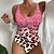 preiswerte Einteiler-Damen Badeanzug Ein Stück Normal Bademode Print Leopard Strandbekleidung Sommer Badeanzüge