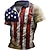 cheap 3D Polos-Men's Casual Polo with Flag Print