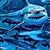 abordables T-shirts et chemises pour garçons-T-shirt Tee Enfants Garçon Graphic Animal Requin Manche Courte Col ras du cou Haut pour enfants Extérieur 3D effet Sportif Mode du quotidien Eté Bleu Bleu clair 2-13 ans
