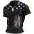 cheap 3D Polos-Men's Casual Polo with Flag Print