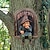 baratos Decoração de pátio-Decorações de quintal, 1 peça ornamentos de estátua de gnomo de jardim, gnomo para fora da janela decoração de árvore decoração de jardim elfo da porta árvore abraçando ornamentos de poliresina