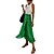 abordables Skirts-Femme Balançoire Jupe longue Polyester Maxi Vert Jupes A Volants Imprimer Vacances Plage Longue S M L