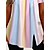 economico T-shirts-Per donna maglietta Color Block Arcobaleno Stampa Manica corta Informale Tuniche Essenziale Squadrata Standard