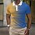baratos 3D Polos-Homens Camiseta Polo Camisa Polo Waffle pólo de lapela Polos de botões Camisa de golfe Estampas Abstratas Linear Aberto para a Lateral Preto Amarelo Vermelho Azul Roxo Ao ar livre Rua Manga Curta