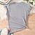 preiswerte T-Shirts &amp; Blusen für Mädchen-kinderkleidung Mädchen Buchstabe T-Shirt Casual Rundhalsausschnitt Kurzarm Täglich Sommer 7-13 Jahre Hellgrau Grau