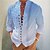 baratos Long Sleeves-camisa masculina gradiente gráfico folhas gola amarelo azul roxo laranja verde ao ar livre rua manga longa impressão roupas vestuário designer de moda casual confortável